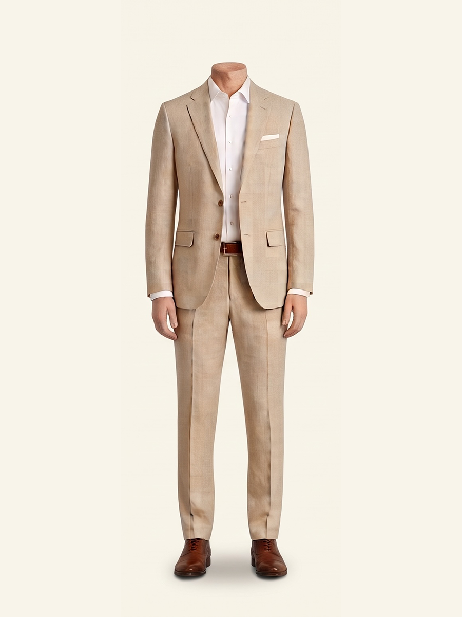 traje bege