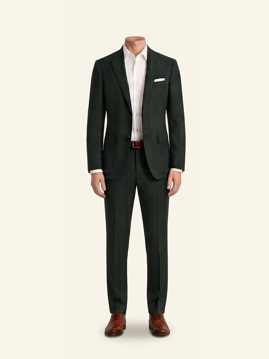 traje verde escuro